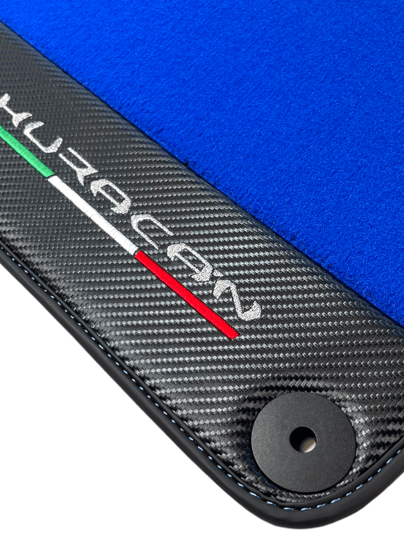 Blue Floor Mats for Lamborghini Huracan With Carbon Fiber Leather - AutoWin