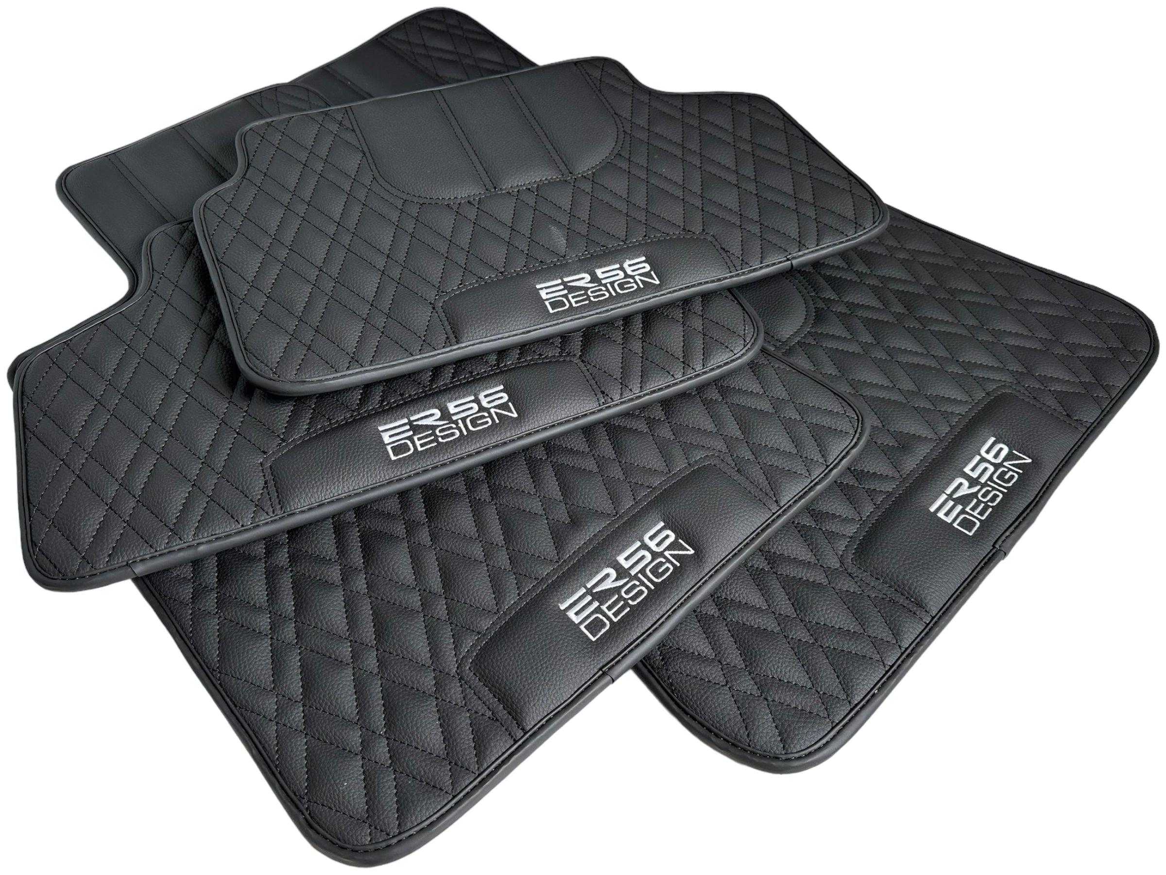 Floor Mats For BMW 3 Series E36 Convertible Black Leather Er56 Design - AutoWin
