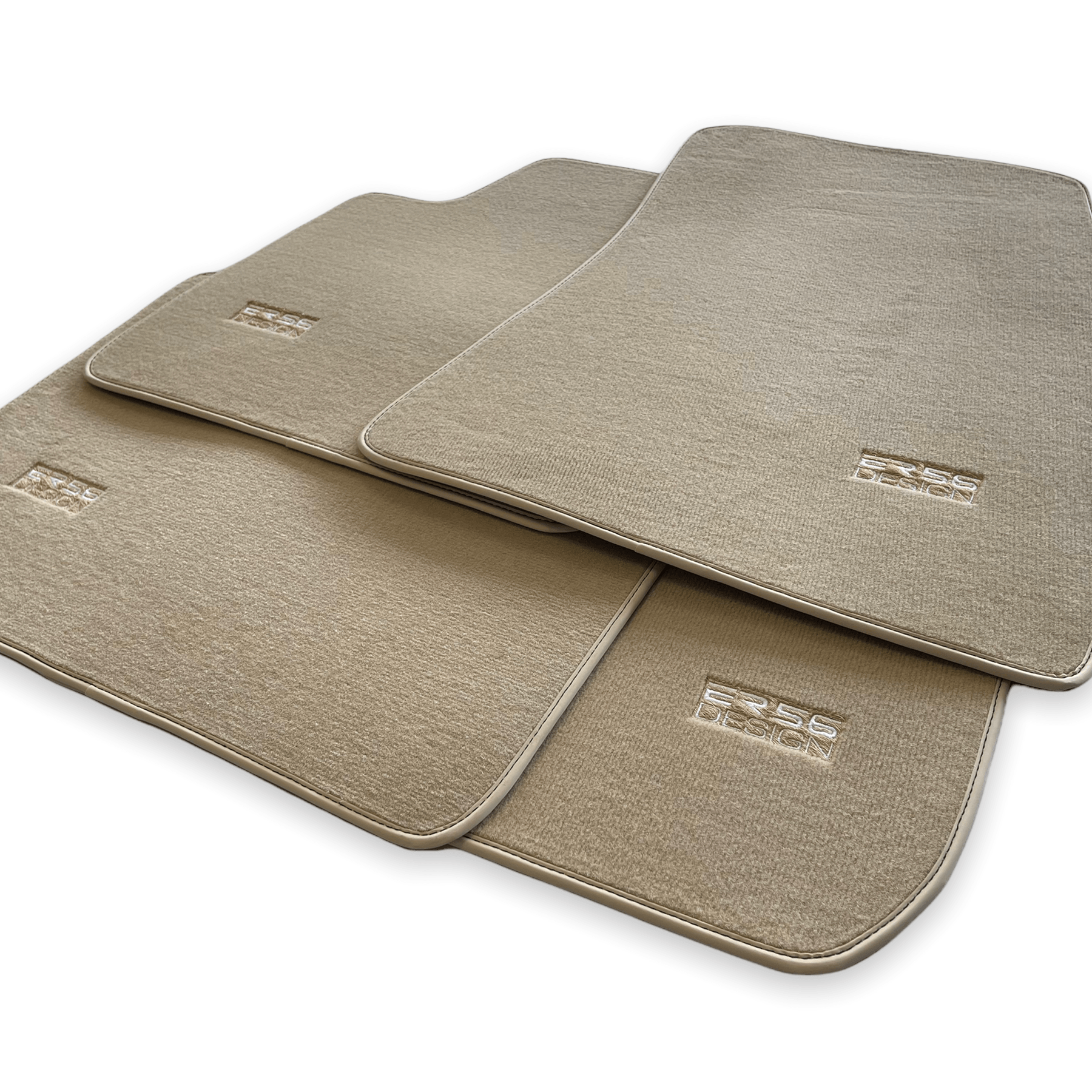 Floor Mats For Rolls Royce Wraith 2013-2023 Beige Er56 Design - AutoWin