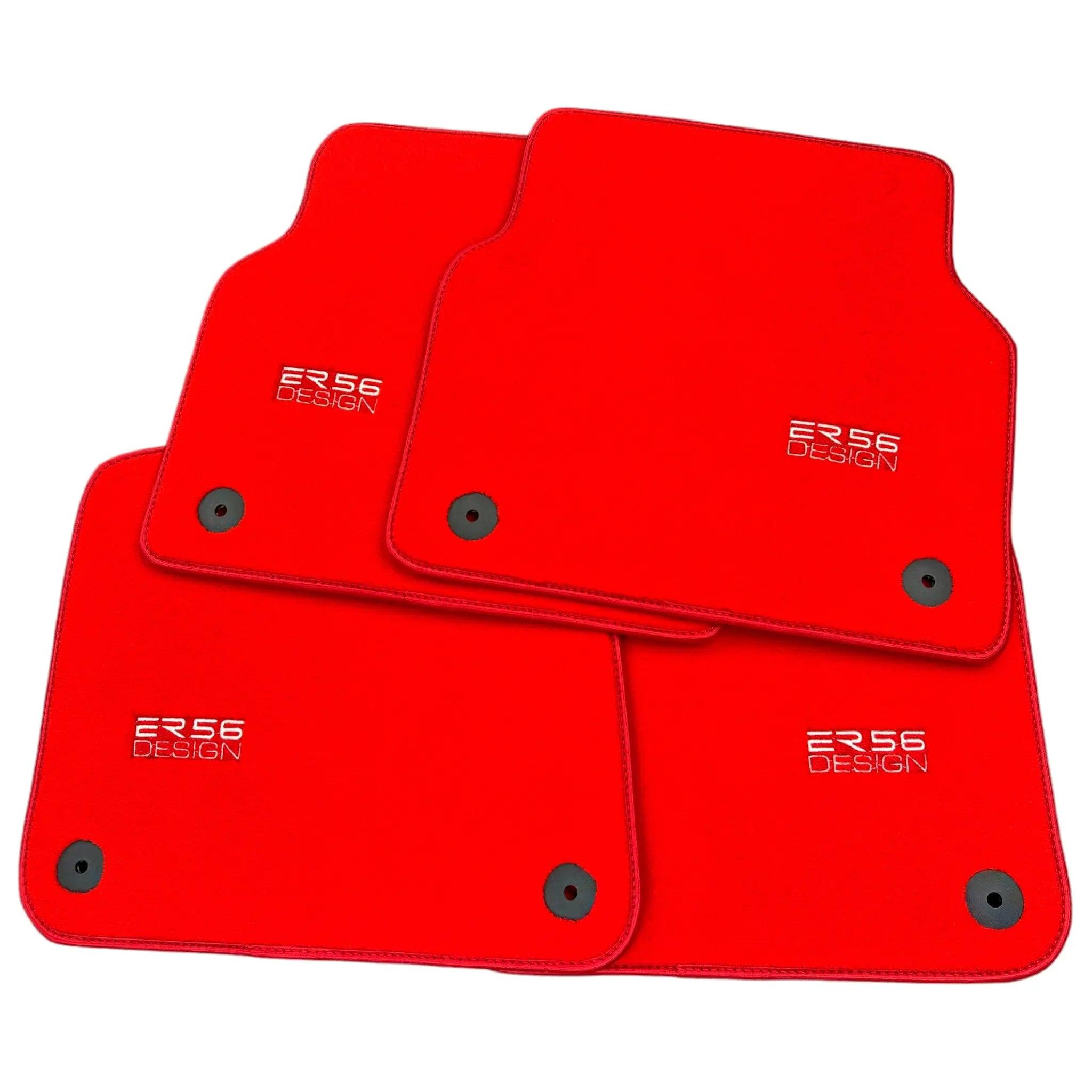 Red Floor Mats for Audi A1 - 5-door Hatchback (2019-2024) | ER56 Design