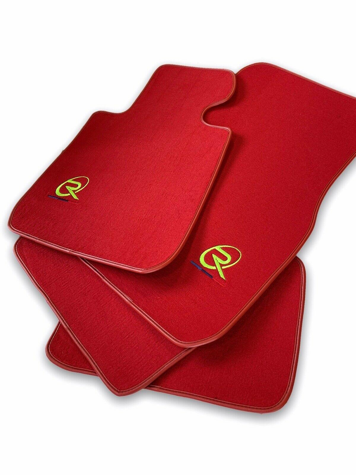 Red Floor Mats For BMW 3 Series F31 5-doors Wagon ROVBUT Brand Tailored Set Perfect Fit Green SNIP Collection - AutoWin