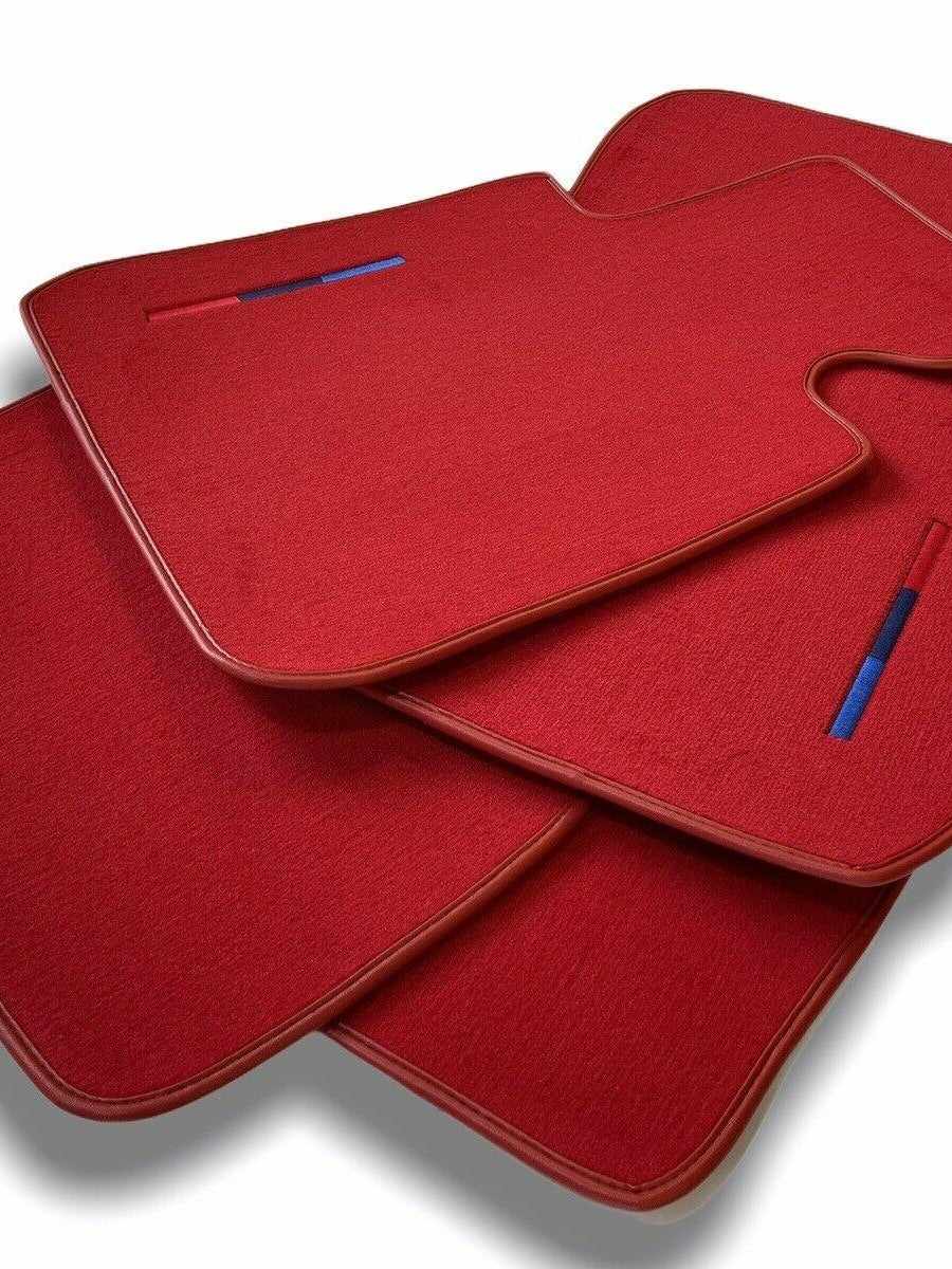 Red Floor Mats For BMW M3 F80 Series - AutoWin